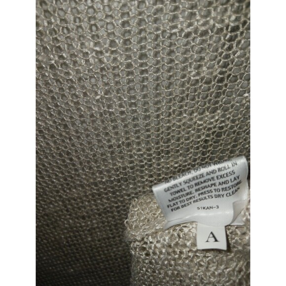 EILEEN FISHER Cardigan‎ Duster XL Women's Linen Blend Open Front Oatmeal Beige * - Picture 6 of 16